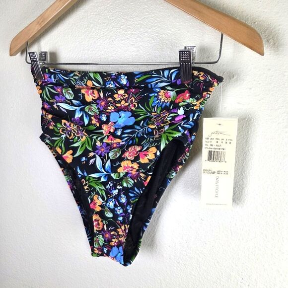 Women's Gottex One Profile Floral High-Waisted Bikini Bottom Size 08/Med - Picture 1 of 10